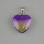 Pendant Heart Toned Quartz 20x20mm±, length 30mm±