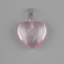 Pendant Heart-Tinted Quartz 20x20mm ±, length 30mm ±