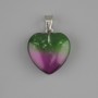 Heart Pendant with Tinted Quartz 20×20mm±, length 30mm±