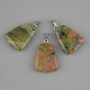 Pendant Heliodor Jasper (Heliotrop) Jasper Trap trapezoid 17x21mm+-, length 30mm+-