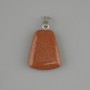 Pendant Aventurine Golden Sand Trapezoid 17x21mm±, chain length 30mm±