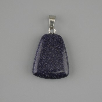 Aventurine Pendant Night of Cairo Trapezoid 17x21mm, length 30mm