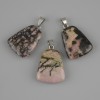 Pendant Rhodonite Trapezoid 17×21mm±, length 30mm±