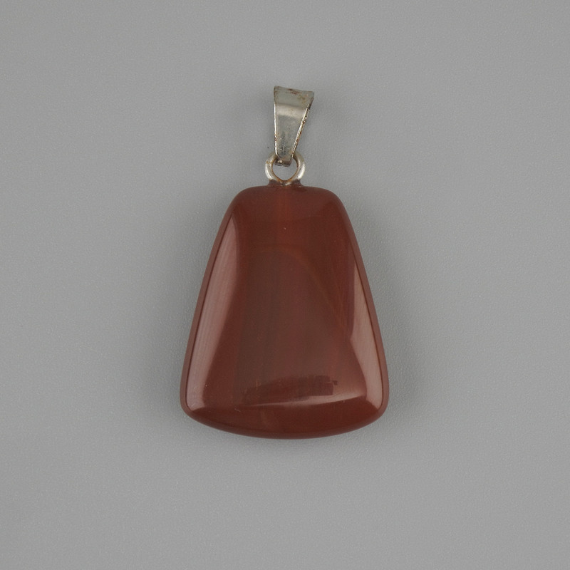Carnelian Pendant, Trapezoid 17×21mm±, length 30mm±