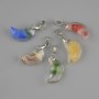 Pendant Crescent (transparent resin) 20x10x30mm± assorted colours