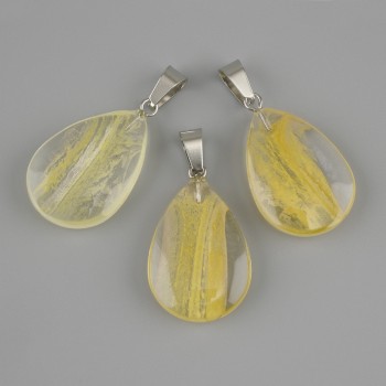 Drop Pendant (clear resin) 25x18x35mm+