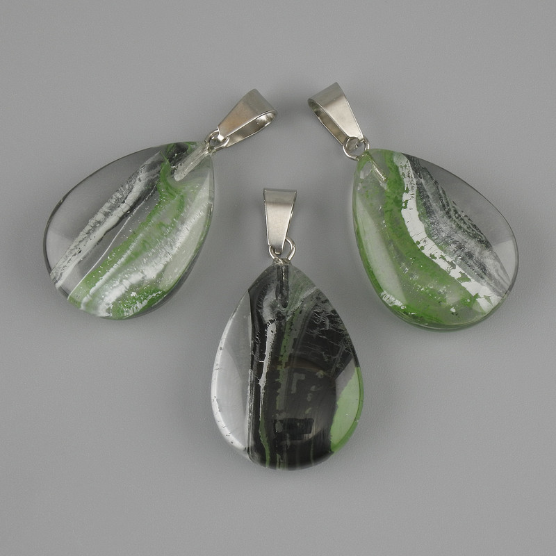 Droplet Pendant (clear resin) 25x18x35mm+