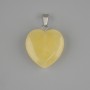 Pendant Heart Yellow Agate 21×20×28mm+
