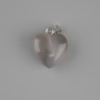 Pendant Heart Smoky Quartz Agate 15x15x22mm+