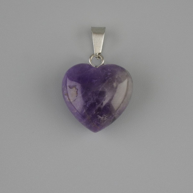 Pendant Heart Amethyst 15×15×22mm+