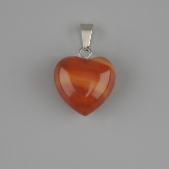 Heart Pendant Carnelian 15x15x22mm+