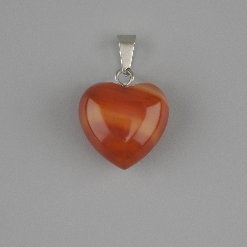 Heart Pendant Carnelian 15x15x22mm+