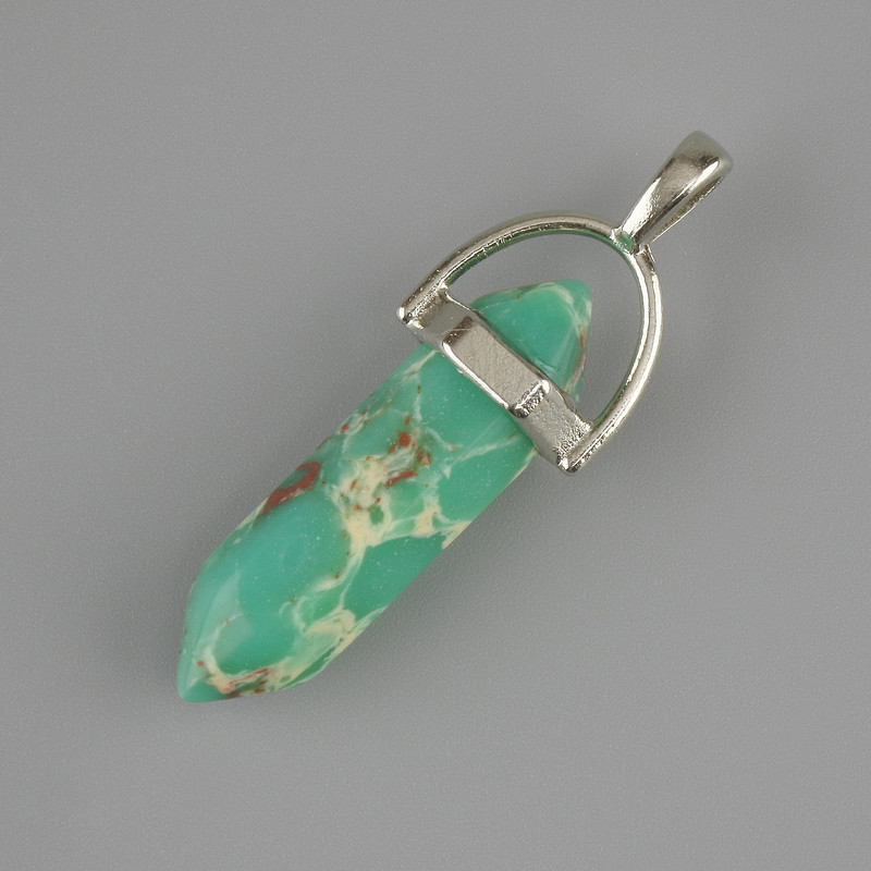 Vanadinite pendant hexagonal crystal 30x8x41mm+