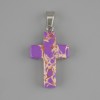Pendant Cross Variscite Purple 25x18mm+-, length 36mm+-