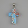 Pendant Cross Variscite Blue 25×18mm±, length 36mm±