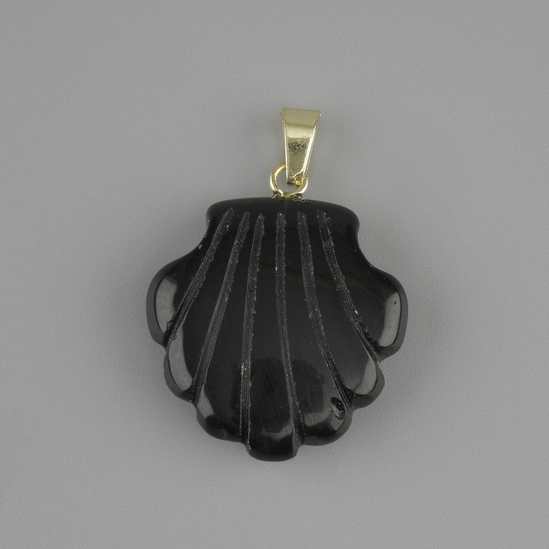 Pendant Shell Agate 22x22xmm+-, length 30mm+-
