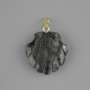 Pendant Shell Labradorite 22×22×mm+-, length 30mm+