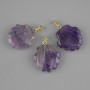 Shell Pendant with Amethyst 22×22×mm+-, length 30mm+