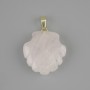 Shell Pendant Rose Quartz 22×22 mm, length 30 mm