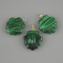 Pendant Shell Malachite 22×22×mm+-, length 30mm+-