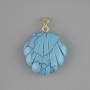 Pendant Shell Turquoise 22x22xmm±, length 30mm±