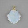 Shell Pendant Moonstone Opalite 22×22×mm+-, length 30mm+-