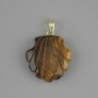 Shell Pendant Tiger's Eye 22×22×mm+-, length 30mm+