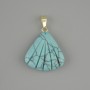 Pendant Shell Turquoise 20x20xmm+-, length 28mm+