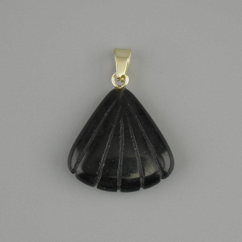 Pendant Shell Agate 20×20×mm+-, length 28mm+