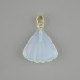 Shell Pendant Moonstone Opalite 20×20×mm+-, length 28mm+-