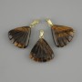 Shell Pendant Tiger's Eye 20×20 mm, length 28 mm