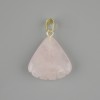 Shell Pendant Rose Quartz 20×20 mm ±, length 28 mm ±