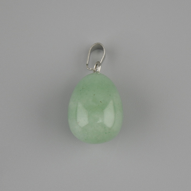 Drop Pendant in Nephrite 18×13mm+-, length 26mm+