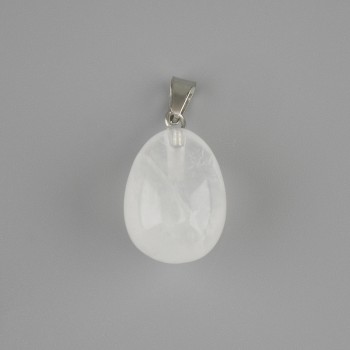 Drop Pendant of Rock Crystal 18x13mm±, length 26mm±