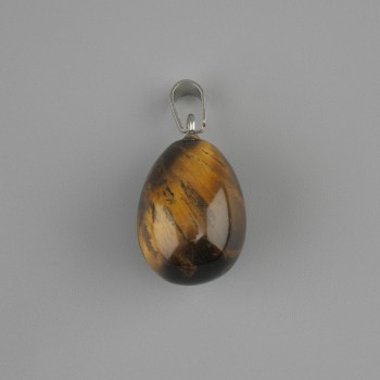 Drop Pendant Tiger's Eye 18×13mm ±, length 26mm ±