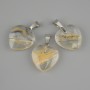 Heart Pendant (clear resin) 21x21x30mm+