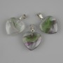 Pendant Heart (clear resin) 21x21x30mm+
