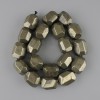 Pyrite Beads, Faceted 20-21×15-17mm, on Thread, 39cm long (±)