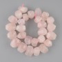 Pink Quartz Beads multi-faceted 12-16, 5×17-19mm±, thread length 38cm±
