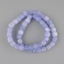 Aquamarine Beads Cube 7–8x7–8 mm, on thread 37 cm ±