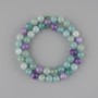 Fluorite beads smooth round 8mm +-, length 37cm+- on thread