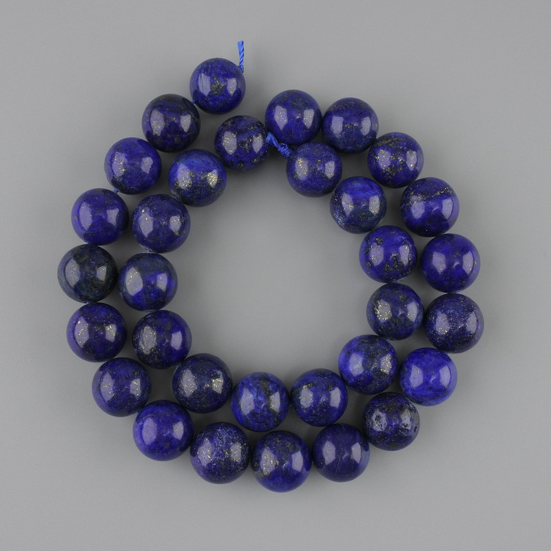 Lapis Lazuli Beads Smooth Round 12mm +- on Thread