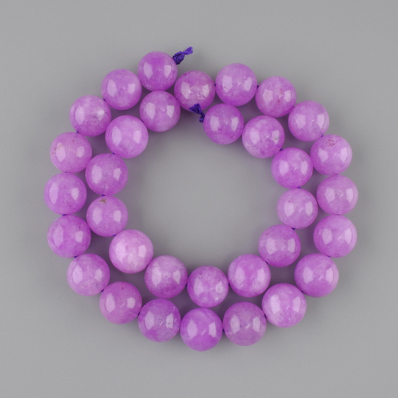 Lavender Amethyst Beads Smooth Round 12mm +-, on Thread length 38cm+-