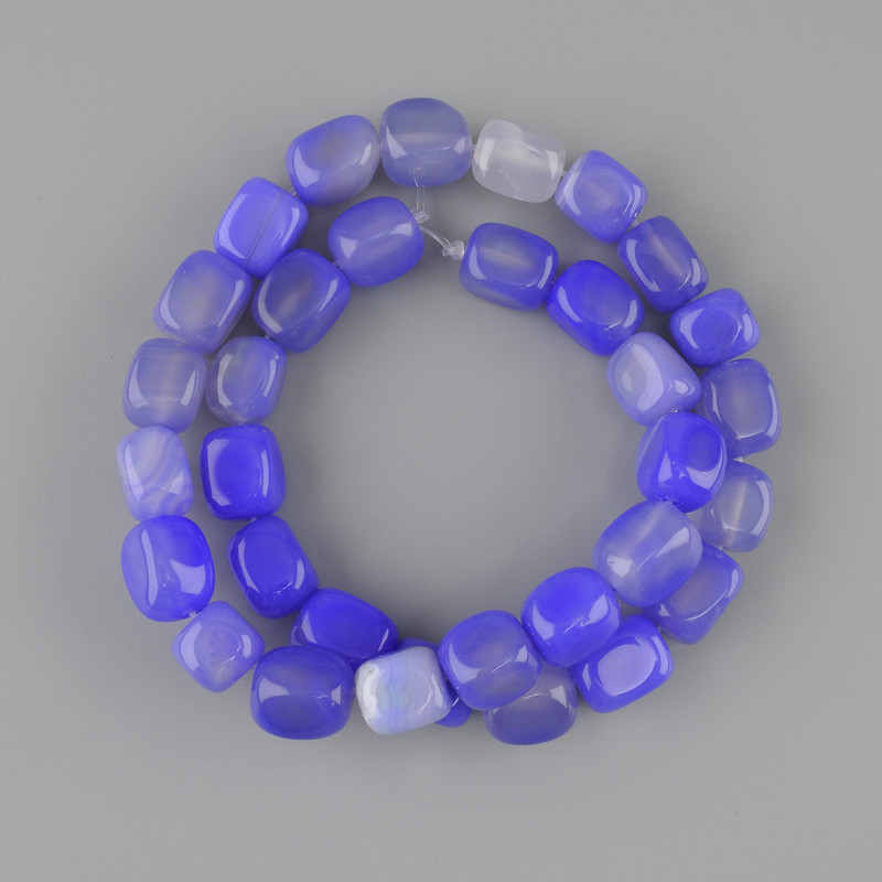 Agate Beads Brick Shape 11-14, 5x8, 5-9mm +-, length 38cm on thread