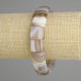 Agate Bead Bracelet smooth link, diameter 15×12-13mm±, length 18cm± stretch