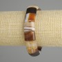 Agate Bracelet with Smooth Links, diameter 15×12, 5-13mm±, length 18cm±, stretch