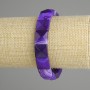 Purple Agate Bracelet, faceted square, 12×12mm, stretchy 18cm