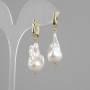 Earrings 'Baroque Pearl' 24x15mm±, length 40mm±