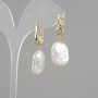 Baroque Pearl Earrings 18x15mm±, length 40mm±