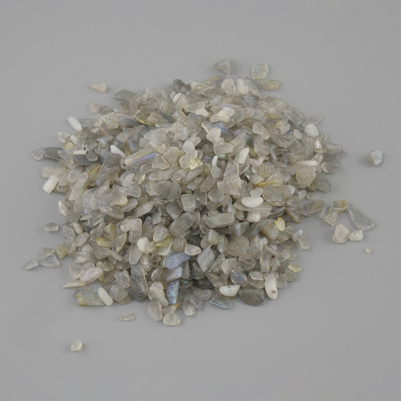 Natural Labradorite Chip without hole 2-8×2-5, 5mm± packaged 100g (per 100g±)